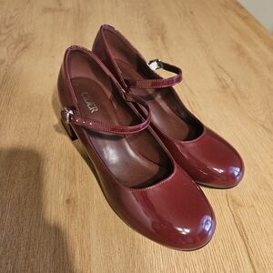 Cider Women's Burgundy Mary Jane Shoes